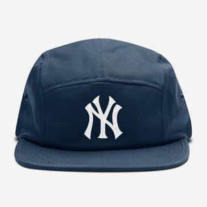 NEW York Yankees NY Logo 5 Panel Camper Strapback Hat NAVY